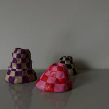 Load image into Gallery viewer, Blush Checkered Pile Candlestick
